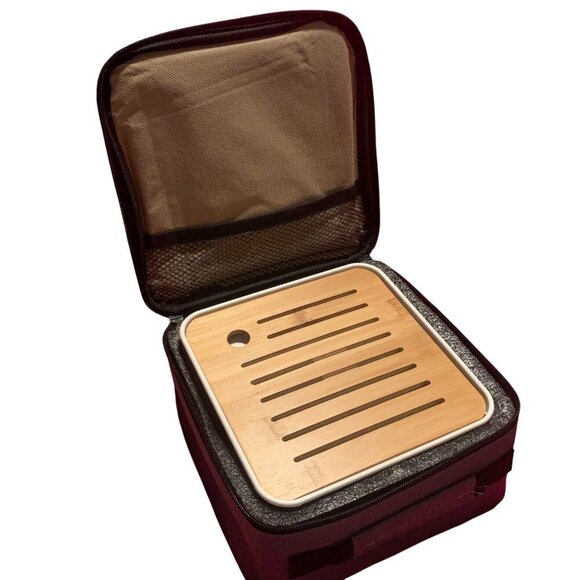 Lurrker Collection Tea Set Carrying Case Ceramic Teapot & Cups For Travel - Picture 3 of 12